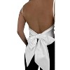 Women's Satin Open Tie Back Bow Tank Top - No Vacancy - 3 of 4