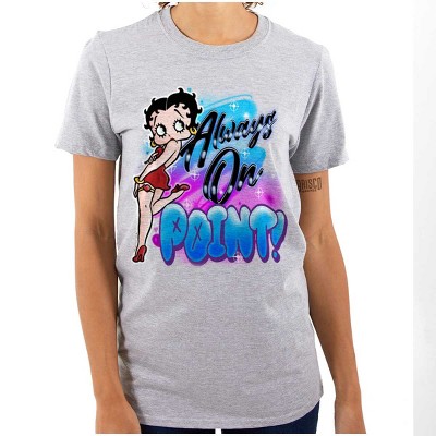 Betty Boop Air Brushed On Point Womens Graphic T Shirt Tees Brisco Brands