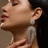 SOHI Women's Crystal Silver The Adeline Drop Earrings - 4 of 4