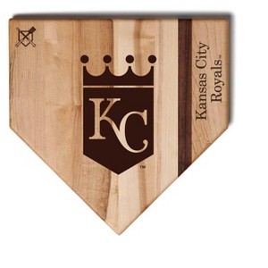 MLB 12-Inch Wooden Home Plate Cutting Board, Kansas City Royals - 1 of 2