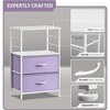 Sorbus 2 Drawers Nightstand with Shelf - Steel Frame, Wood Top & Easy Pull Fabric Bins - Perfect for Home, Bedroom, Office & More - 4 of 4