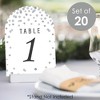 Big Dot of Happiness Silver Wedding - Wedding Receptions, Parties or Events Double-Sided 5 x 7 inches Cards - Table Numbers - 1-20 - 2 of 4
