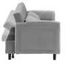 TiramisuBest 52" Modern Black Velvet Sofa Bed, 3-in-1 Convertible Loveseat with Pull-Out Bed, Pillows & Storage Pockets, Space-Saving for Living - 4 of 4
