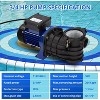 0.75 HP Pool Pump with Timer – 2641 GPH High Flow Self-Priming Pump for In/Above Ground Pools, 550W with Filter Basket - 2 of 4