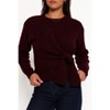 Petal and Pup Ettie Wrap Side Tie Knit Sweater - Burgundy - 4 of 4