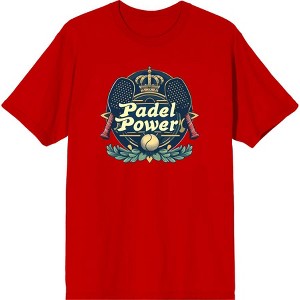Padel Tennis "Padel Power" Adult Crew Neck Short Sleeve Tee - 1 of 2