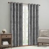 MAYEERTY Knitted Jacquard Paisley Total Blackout Grommet Top Curtain Panel(Only 1 Pc Panel - 2 of 4