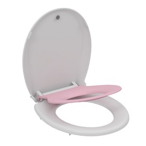 Toilet Seat with Built-In Toddler Potty Training Seat, Mother and Child Cover, Slow Close, Easy to Install,  Elongated - 1 of 4