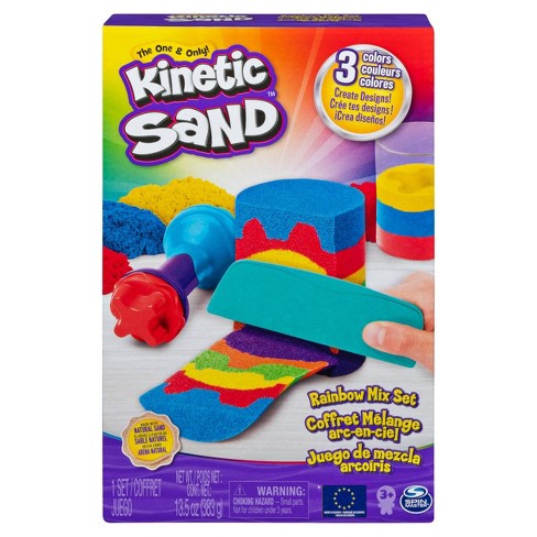 Mixed Colours Kinetic Sand 6054549 Rainbow Castle Container