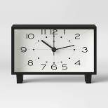 6" Rectangle Mantel Clock Black - Threshold™