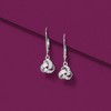 Ross-Simons Diamond-Accented Love Knot Drop Earrings in Sterling Silver - 3 of 4