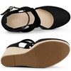 Allegra K Women's Closed Toe Espadrille Platform Wedges Heel Ankle Strap Sandal - 4 of 4