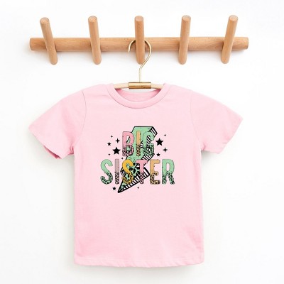 The Juniper Shop Big Sister Lightning Bolt Toddler Short Sleeve Tee
