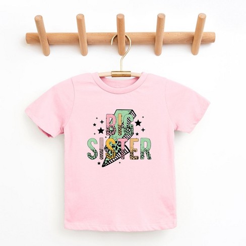 The Juniper Shop Big Sister Lightning Bolt Toddler Short Sleeve Tee - image 1 of 2