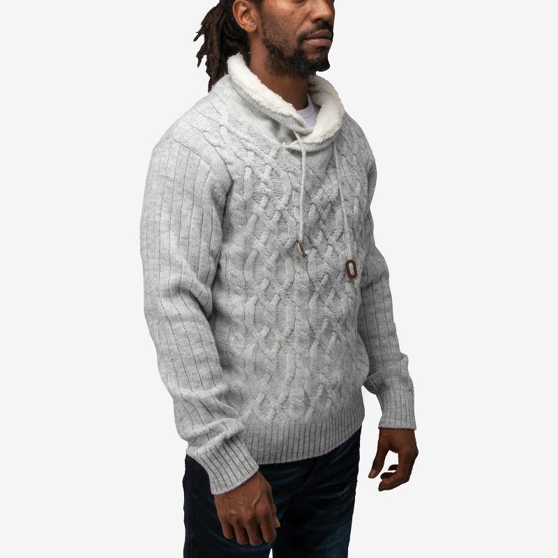 XRAY Men's Cable Knit Cowl Neck Sweater, 3 of 6