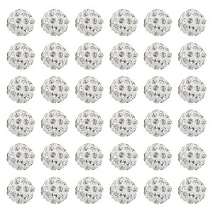 Unique Bargains Round Ball DIY Rhinestone Clay Beads for Jewelry Making 120 Pcs - 1 of 4