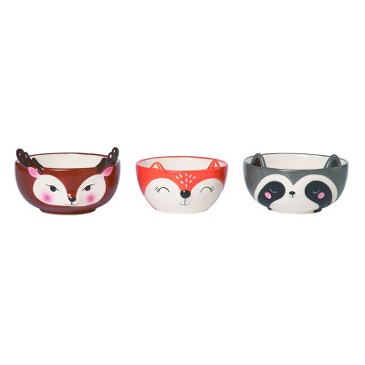 Transpac Ceramic Critter Bowl Set of 3 Spring Home Decorations
