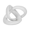 Glam Resin Decorative Knot Sculpture - Modern Accent for Home, Office, Bedroom & Living Room - Stylish Abstract Tabletop Art Piece - 7" White - 2 of 4