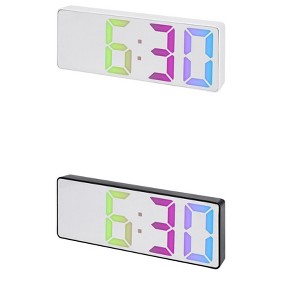 REGALWOVEN 2 Pcs Plastic Digital Adjustable Corded Electric Alarm Clock 6.3 x 2.4 x 1 Inches - 1 of 4