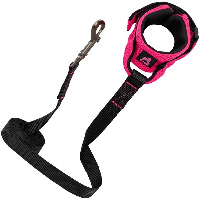 Gooby Soft Mesh Wrist Band Surfer Leash Flamingo Pink, 6 FT