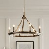 Emmala™ 24 inch 6 Light Chandelier in Brushed Natural Brass and Black - 2 of 4