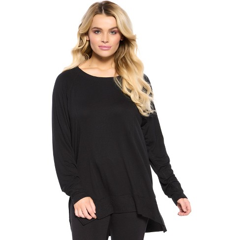 Felina - V-Neck Long Sleeve Tee - Comfortable Knit Tops For Women, Casual Long Sleeve Shirts, Lightweight Layering Essential