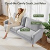 Dyonery 68" Small Loveseat for Bedroom Office Mid Century Modern Loveseat Sofa Couch with Spring Cushion for Livng Room,Solid Wood,Tool-Free Assembly - 4 of 4