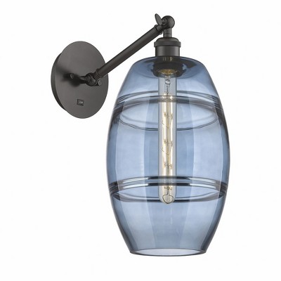 Vaz - 1 Light Arm Adjusts Up and Down Wall Sconce In Industrial Style-9.88 Inches Tall and 8 Inches Wide