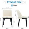 Upholstered Fabric Dining Room Side Chairs, Chair for Dining Room with Padded Seat and Wood Legs - 2 of 4