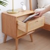 Pure Solid Wood Bedside Cabinet Modern Simple Nightstands North America Oak Bedside - 4 of 4