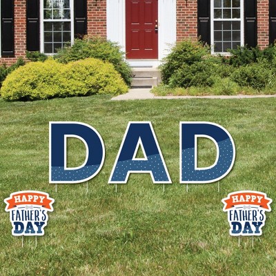 Big Dot of Happiness Happy Father's Day - Yard Sign Outdoor Lawn Decorations - We Love Dad Party Yard Signs - Dad