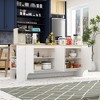 Famapy White Modern Fashion Style Kitchen Island with Storage - 2 of 4