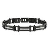 Black Bow Jewelry 8mm Black Plated Stainless Steel & CZ Link Bracelet 8.25 In Adjustable - 3 of 4
