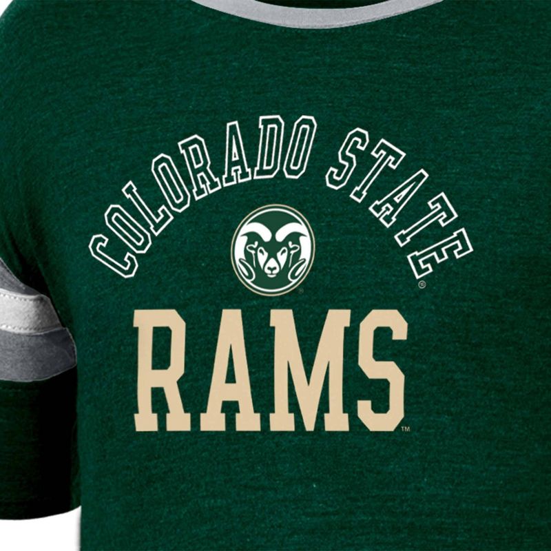 NCAA Colorado State Rams Girls&#39; Short Sleeve Striped Shirt, 3 of 4