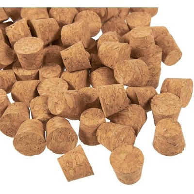 Juvale 100-Pack Size 4 Tapered Cork Stoppers for Small Bottles Plugs and Test Tubes