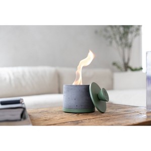 FLIKR Fire Round Personal Round Spring Outdoor Tabletop Fireplace Green - 1 of 4