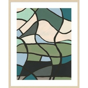 Amanti Art Multicolor Stained Glass II by Regina Moore Wood Framed Wall Art Print - 1 of 4