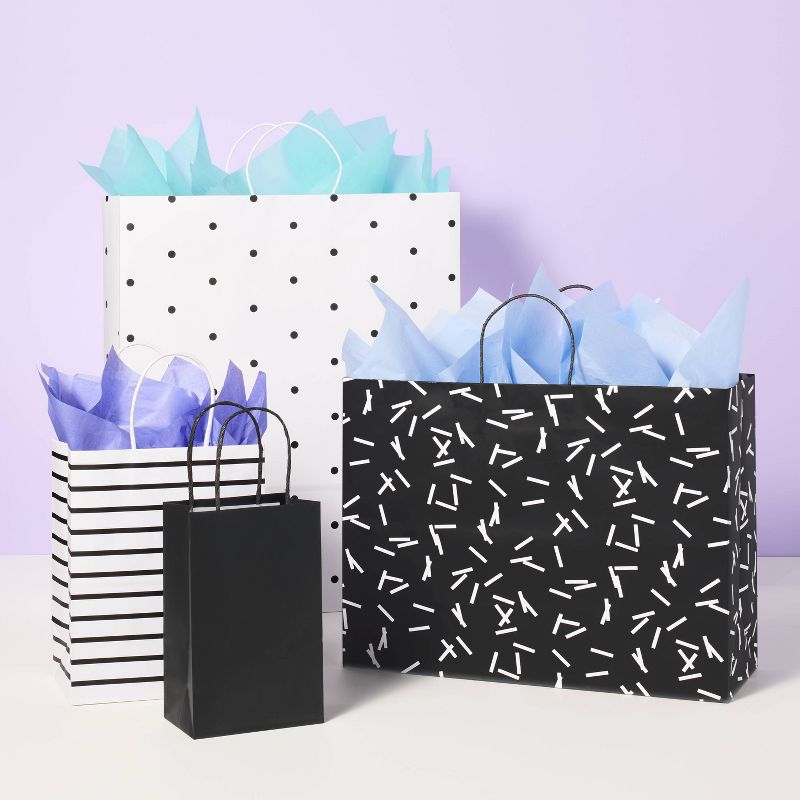 White/Black Confetti Medium Gift Bag - Spritz&#8482;, 2 of 4