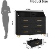 Zstar Modern 6 Drawer Dresser with LED Lights for Closet, TV Stand, Living Room, Entryway - 2 of 4