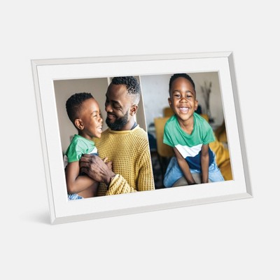 Clay and White WiFi Digital Picture Frame with LCD Screen