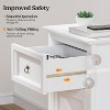 VINGLI White Nightstand, Tool-Free Setup Night Stand, 2 Drawer Bedside Table for Bedroom, Easy & Quick Install Small Nightstands, Girls Nightstand - 4 of 4