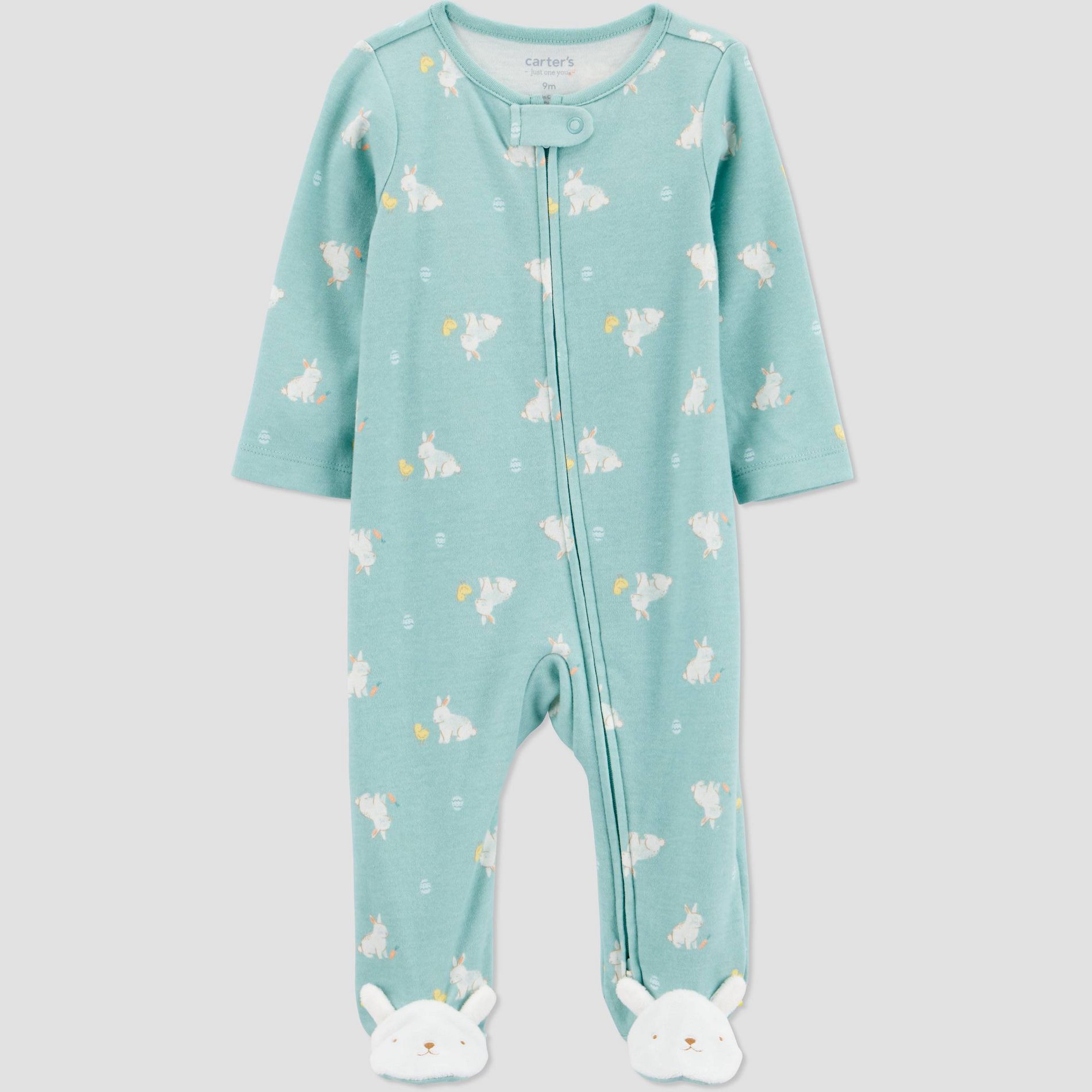 Carter's Just One You®️ Baby Girls' Sweet Bunny Sleep N' Play - Teal Newborn