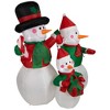 Northlight Inflatable Lighted Snowman Family Christmas Yard Art Decoration - 4' - 4 of 4