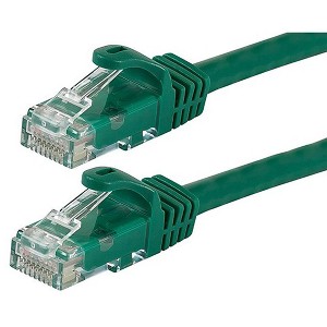 Monoprice Cat6 Ethernet Patch Cable - 50 Feet - Green | Network Internet Cord - RJ45, Stranded, 550Mhz, UTP, Pure Bare Copper Wire, 24AWG - Flexboot - 1 of 2