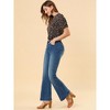 Allegra K Women's Retro High Waist Stretchy Flare Denim Jeans - 2 of 4