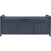 YOOCOZZ MDF Storage Shoe Bench with 3 Shutter-shaped Doors,Removable Cushion and Hidden Storage Space - 4 of 4