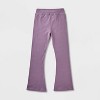 Girls' 2pk Adaptive Flare Ribbed Leggings - Cat & Jack™ Red/Purple - 2 of 3