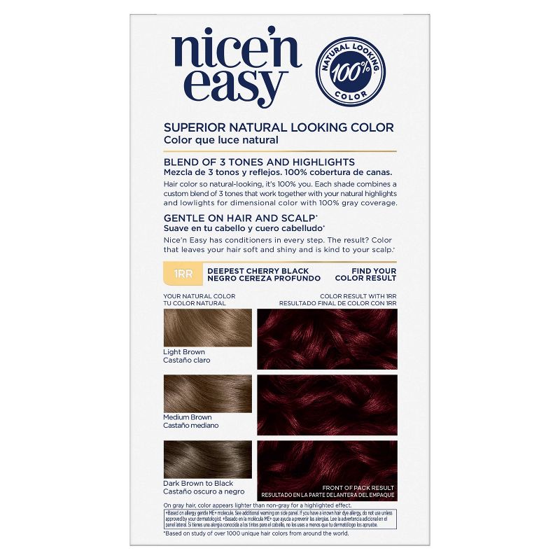 Clairol Nice'n Easy Permanent Hair Color Cream Kit - Red, 2 of 10
