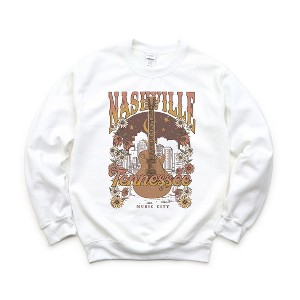 Simply Sage Market Women's Graphic Sweatshirt Nashville Tennessee Flowers - 1 of 2