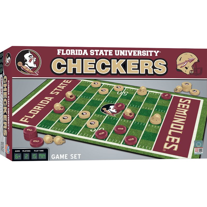 MasterPieces Officially licensed NCAA Florida State Seminoles Checkers Board Game for Families and Kids ages 6 and Up, 2 of 6
